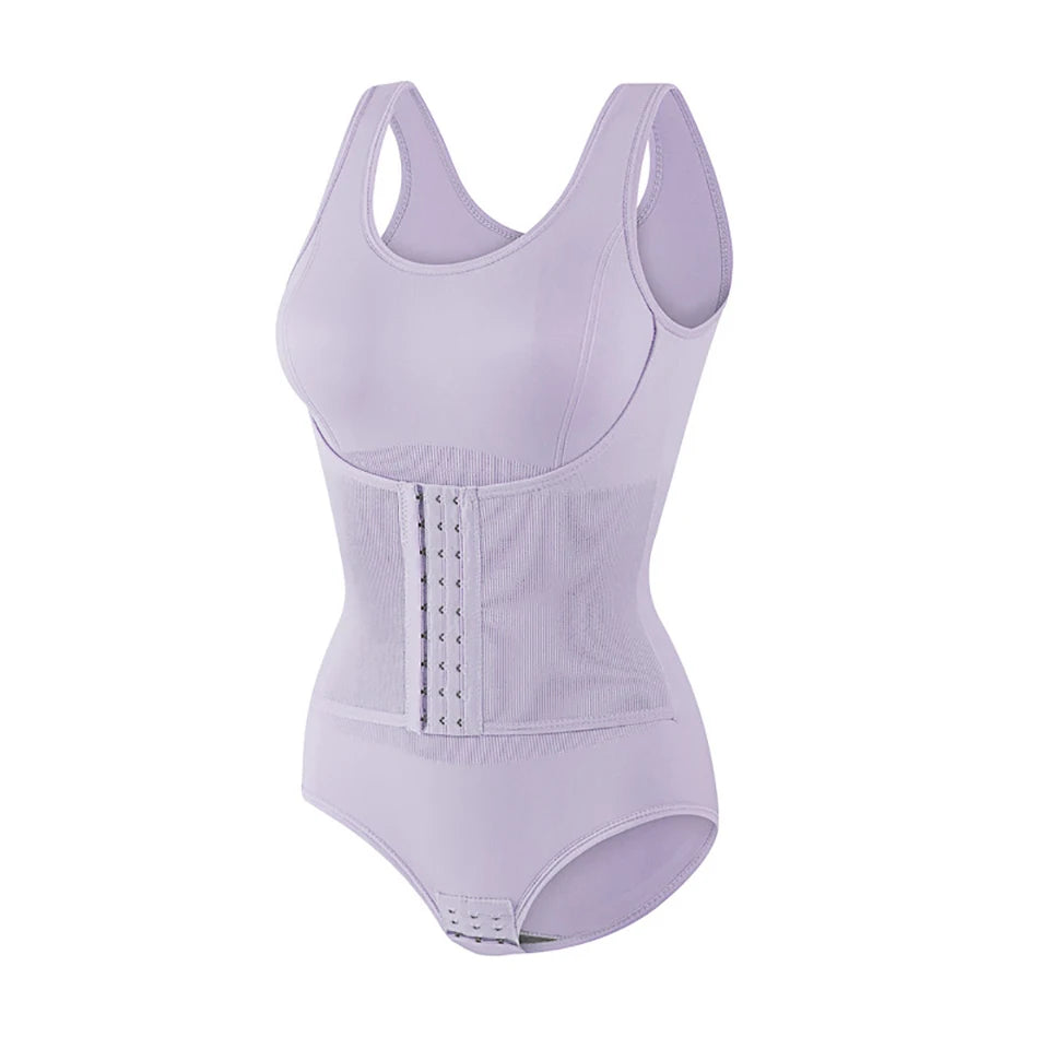 Woman bodysuit shapewear with zipper belt