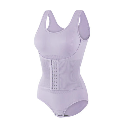 Woman bodysuit shapewear with zipper belt