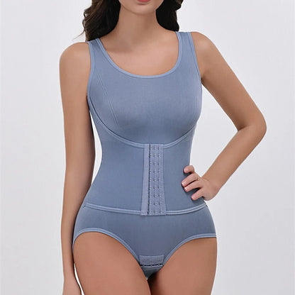 Woman bodysuit shapewear with zipper belt
