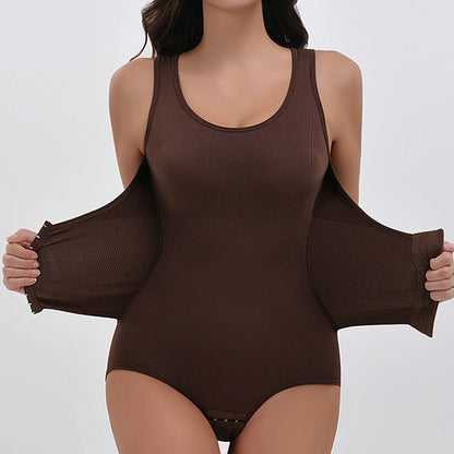 Woman bodysuit shapewear with zipper belt