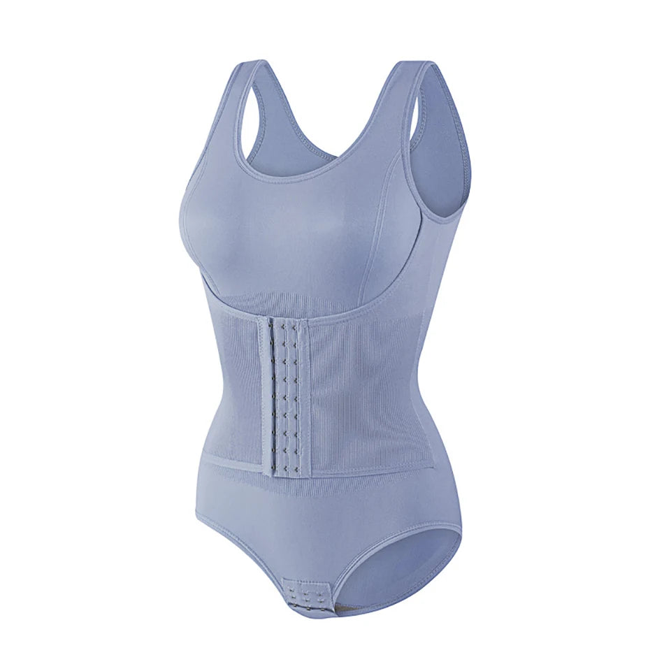 Woman bodysuit shapewear with zipper belt
