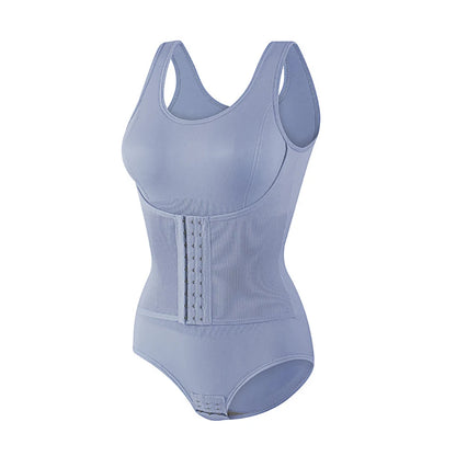 Woman bodysuit shapewear with zipper belt