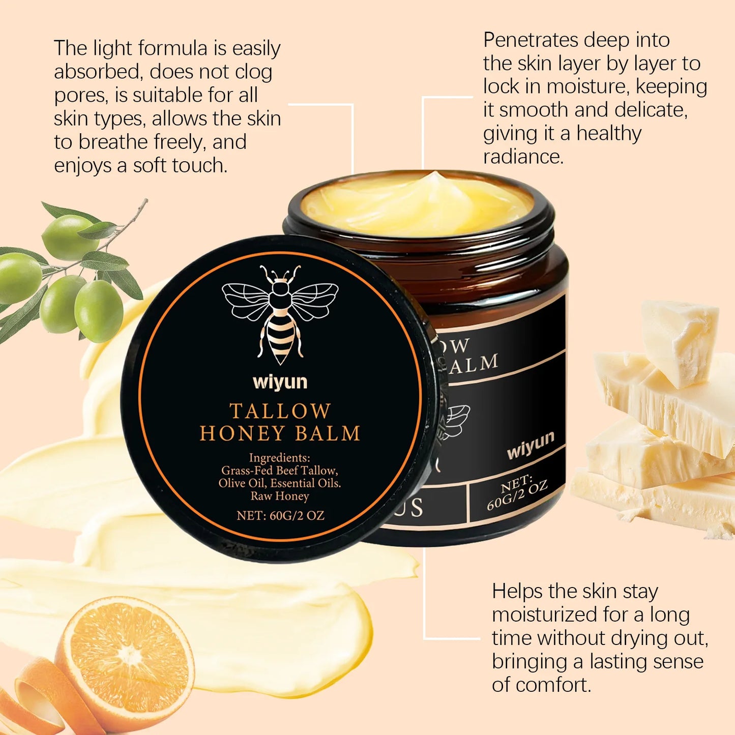 Tallow honey balm
